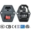 Enchufe de alimentación tres en uno C6 de 8 pines con compartimento para fusibles Detector de calidad del agua AC-01A de 8 pines con protección contra contacto accidental