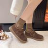Zapatos de Otoño e Invierno 2026 con Velcro, Zapatos Estilo Birkenstock Engrosados y Forrados de Felpa, Botas de Algodón Cálidas Antideslizantes con Velcro Versátiles