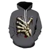 Sudadera Nueva de Halloween para Comercio Electrónico Transfronterizo Europeo y Americano Sudadera con Estampado Digital 3D Sudadera con Capucha de Otoño e Invierno de Amazon