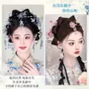 Peluca para Mujer con Moño de Doble Lazo, Estilo Recogido Prehecho, Accesorios para el Cabello de Disfraz Antiguo, Moño Prehecho para Recogido de Novia al por Mayor
