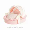 Cama canasta de flores para mascotas, universal para todas las estaciones, cama cuna, cama para mascotas, cama para perros, cama de princesa, casa para gatos y perros, extraíble y lavable
