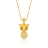 Venta al por mayor de Joyería Chapada en Oro con Diamantes Microincrustados, Collar Pixiu que Atrae la Fortuna para Mujer, Collar Antiguo de Moneda de Cobre Chapado en Oro