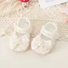 Sapatos e Meias de Verão para Bebê, Meias Antiderrapantes para Bebê, Sapatos com Solado Macio para Pré-Andadores, Sapatos para Crianças Pequenas, Sapatos para Bebês com Laço para Meninas