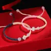 Pulseras de Pareja de Trébol de Cuatro Hojas por Año Zodiacal para Hombres y Mujeres, Modernas y Sencillas, Regalos para Estudiantes, Pulseras de la Suerte Hechas a Mano