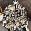 Bufanda de Seda Floral Estilo Chino 2026 para Mujer, Bufanda Delgada con Protección Solar para Viajes de Verano, Regalo de Vacaciones para Personas Mayores