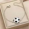 Pulseras Personalizadas Creativas de Aleación Europeas y Americanas Transfronterizas de Béisbol y Fútbol, Pulseras de Regalo para Fiestas de Aficionados de Equipos de Baloncesto, Joyería