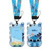Funda para tarjeta de ola de dibujos animados, puntada ins, funda para tarjeta de acceso de autobús/metro, con cordón largo, halter, certificado de jardín de infancia