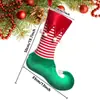Decoraciones Navideñas Transfronterizas Calcetín Navideño de Elfo Bolsa de Regalo Bolsa de Dulces Decoración de Atmósfera Festiva Colgante para Árbol de Navidad