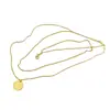 Joyería Europea y Americana Simple Doble Capa Apilada Disco Brillante Colgante Clip Perla Cadena Clavícula Collar para Mujer Fábrica Venta al por Mayor