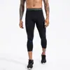Pantalones de Compresión de Secado Rápido Color Block de Verano Personalizados, Pantalones Largos Empalmados para Correr y Entrenamiento Físico, Mallas Deportivas de Alta Elasticidad para Hombre