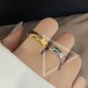 Anillo abierto de estilo coreano de moda, diseño de celebridad de Internet, viento frío, irregular, convexo, para chica, joyería de diseño de nicho.