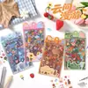 Pegatinas de Lámina PET Yuezhen Serie Paseo por las Nubes Materiales Transfronterizos Dibujos Animados Divertidos Impermeables Decorativas Pegatinas de Bricolaje