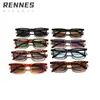 Gafas de sol rectangulares Rain Cross-Border de nuevo estilo con bloques de color únicos para hombres y mujeres, esenciales para fotografía callejera al aire libre y estilismo, Gafas de sol con protección solar