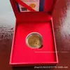 Nuevas monedas de la suerte estilo chino, simbolizando paz y prosperidad cada año, lámina de oro, set de bricolaje para una caja de regalo de "paz y prosperidad cada año", para inversión y colección
