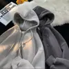 Temporada de primavera y otoño, chaqueta con forro polar, cárdigan con cremallera, diseño unisex, sudadera con capucha única, estilo holgado y casual, novedad