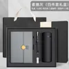 Conjunto de Caixa de Presente para Caderno Personalizável com Logotipo Imprimível Presente Comemorativo para Empresas Caderno USB Diário