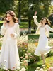 Chamarra de punto de moda para mujer para la primavera de 2026: Elegante, Casual, Corte Amplio, Versátil, Cuello Redondo, Mangas Largas con Mangas Peludas