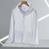 Roupa Leve e Respirável de Proteção Solar com Capuz para Verão para Homens e Mulheres, Cardigã Versátil de Cor Sólida com Zíper e Mangas Longas para Casais, Jaqueta de Corte Reto