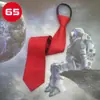 Corbata Formal para Boda, Rojo Vino, Estilo Coreano, Corbata de Cremallera Estrecha de 8 cm para Novio, Corbata Rayada Profesional de Negocios para Hombres y Mujeres
