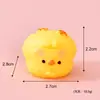 Muñeco Original de Pollito Amarillo Lindo Adornos DIY Accesorios para Colgar Mini Coche Escritorio Pequeños Adornos de Resina