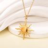 Tohm Nuevo Diseño de Lujo Accesible Transfronterizo Collar con Colgante de Girasol de Acero Inoxidable Accesorios de Verano Collar para Mujer que No se Desvanece