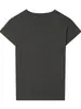 2026 Verão Novo Estilo Simples Slim-Fit Manga Curta Estampado com Letras Gola Redonda Camiseta Top Casual 2 Cores Estilo Europeu e Americano