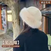 Sombrero Mongol de Ala Ancha para Otoño e Invierno, Sombrero de Invierno Blanco Cálido, Sombrero de Cuenca del Noreste, Sombrero de Pescador de Piel de Zorro, Sombrero a Prueba de Frío del Noreste
