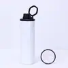 Taza Sublimación Transfronteriza de 20 oz Recta con Popote Termo de Acero Inoxidable 304 con Tapa de Asa para Coche Portátil DIY