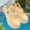 Sandalias de Verano para Mujer, Lindas, de Encaje, Cerradas por Delante, de Suela Gruesa, Cómodas, para Uso Diario en Interiores y Exteriores, Sandalias Casuales para Estudiantes
