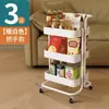 Estante de Almacenamiento Móvil de Múltiples Niveles Carrito de Almacenamiento para Cocina y Baño Estante Doméstico para Almacenamiento de Snacks con Ruedas De Pie No Requiere Instalación