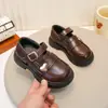 Zapatos de cuero negros estilo británico para niñas, nueva colección primavera/otoño 2026, zapatos de cuero de suela blanda para niños, zapatos de princesa JK para niñas pequeñas