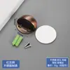 Tope de puerta superior de acero inoxidable sin perforaciones Tope de puerta de succión al suelo tipo Tortuga con resistencia magnética para puerta, goma gruesa anticolisión, tope de puerta montado en el suelo