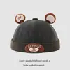 Sombrero de propietario para bebés y niños sombrero de pana para bebé tipo piel de melón sombrero de calleero rudo guapo para niños sombrero de otoño e invierno para niños moderno genial