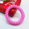 Cuerda de Teléfono de Seda Estampada Goma para el Cabello Pulsera de Cuerda de Cristal Transparente Accesorio Yiwu Comercio Exterior Accesorio para el Cabello Estilo Coreano Fresco
