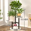 Soporte para Flores Interior Sala de Estar Soporte para Macetas Balcón Hierro Soporte para Flores Hogar Simple de Pie Estante de Almacenamiento Multicapa