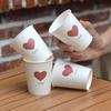Vaso Desechable Estilo Ins Engrosado Comercial Oficina Patrón de Dibujos Animados Vaso de Papel Hogar Vaso para Leche de Soya Vaso Sonriente para Agua