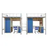 Cama de Dormitório Universitário, Cama de Apartamento Individual para Funcionários, Cama Suspensa Integrada de Aço Laminado a Frio Espessado, Cama com Mesa Abaixo, Cama Combinada
