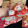 Llavero de Felpa de Caballo de Moda Estilo Chino Creativo, Accesorio de Broche de Muñeco de Felpa de Buena Suerte, Accesorio de Regalo de Año Nuevo