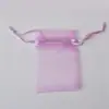 Bolsa de malla de hilo de perla de color puro bolsa con cordón bolsa de regalo para dulces bolsa de embalaje para cosméticos en stock al por mayor