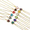 Collares de Doce Piedras de Nacimiento Transfronterizos Europeos y Americanos de Venta Caliente, Adornos para el Cuello de Gama Alta, Cadenas para la Clavícula en Forma de Corazón con Circonita Microincrustada Venta al por Mayor