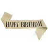 Fiesta de Cumpleaños Transfronteriza Correa para el Hombro Niña de Cumpleaños o Reina Niña de Cumpleaños Tela con Purpurina Cinta de Papel Dorado
