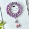 Pulsera de Raíz de Bodhi Morado Taro Blanco Jade Estudiante Femenina Doble Círculo de Mano Rosario de Cuentas Bodhi Venta al por Mayor