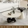 Diseño minimalista geométrico de mesa de café, artístico y creativo, para salas de estar pequeñas, uso doméstico, lujo ligero, mesa de té minimalista italiana de alta gama