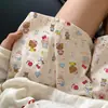 Pantalones Cortos de Algodón Nube de Verano para Mujer, Delgados, Talla Grande 110 kg, Casual Holgados, Relajados de Cintura Alta Pierna Ancha para Caminar