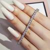 Joyería para Parejas con Alto Valor Estético, Pulsera Tenis de Circonita con Perlas, Envío Directo de una Pieza, Lujo Ligero y Sensación de Alta Gama S4776