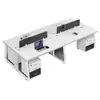 Set de Escritorio y Silla para Oficina, Mampara Minimalista para Cubículo, Escritorio de Oficina de 64 para Cuatro Personas, Cubículo Moderno Simple