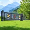 Acero Galvanizado Puerta Colgante Corredera Puerta Corredera Patio Fábrica Puerta de Inducción Puerta Telescópica Eléctrica Fabricante Puerta de Aleación de Aluminio