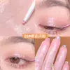 Helen Beauty Pluma de Gusano de Seda Color Ultra-Fina Doble Propósito Sombra Iluminadora Natural Pluma de Gel para Delineador de Ojos con Brillo Fino Adecuada para Principiantes
