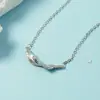 Nuevo Estilo Europeo y Americano Forma de Hoja Fresco y Elegante Personalidad Tendencia Simple y Versátil Joyería Collar de Pluma Regalo Qixi