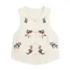 Conjunto de roupas femininas europeias e americanas transfronteiriças, popular no AliExpress, moderno top bordado de gola redonda + conjunto de calças retas bordadas